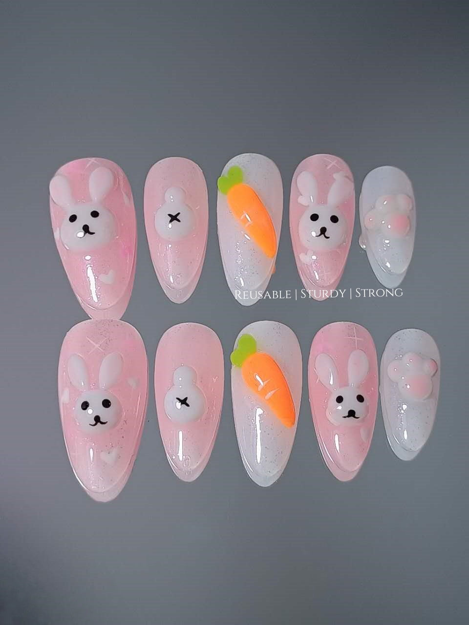 Adorable Bunny with Carrot