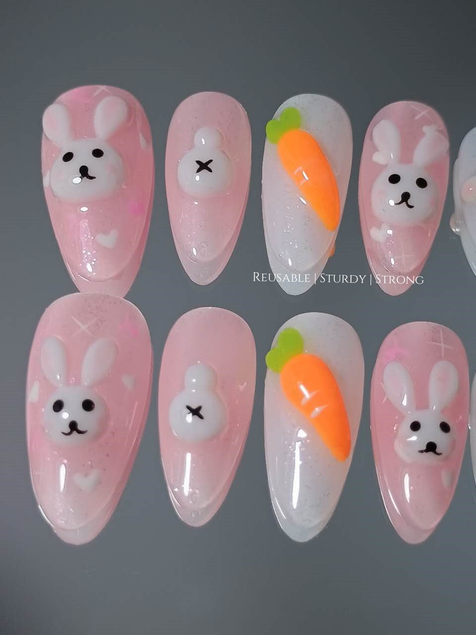 Adorable Bunny with Carrot