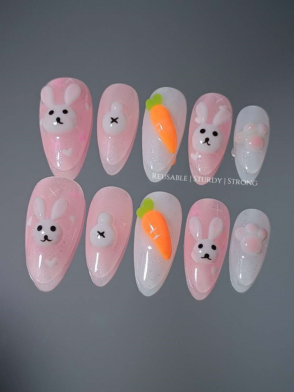 Adorable Bunny with Carrot