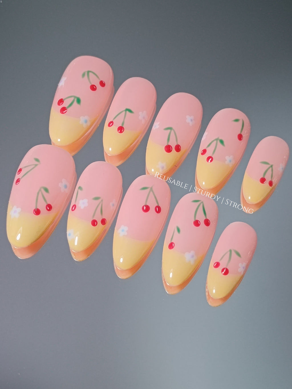 Daisy Cherry French Tip