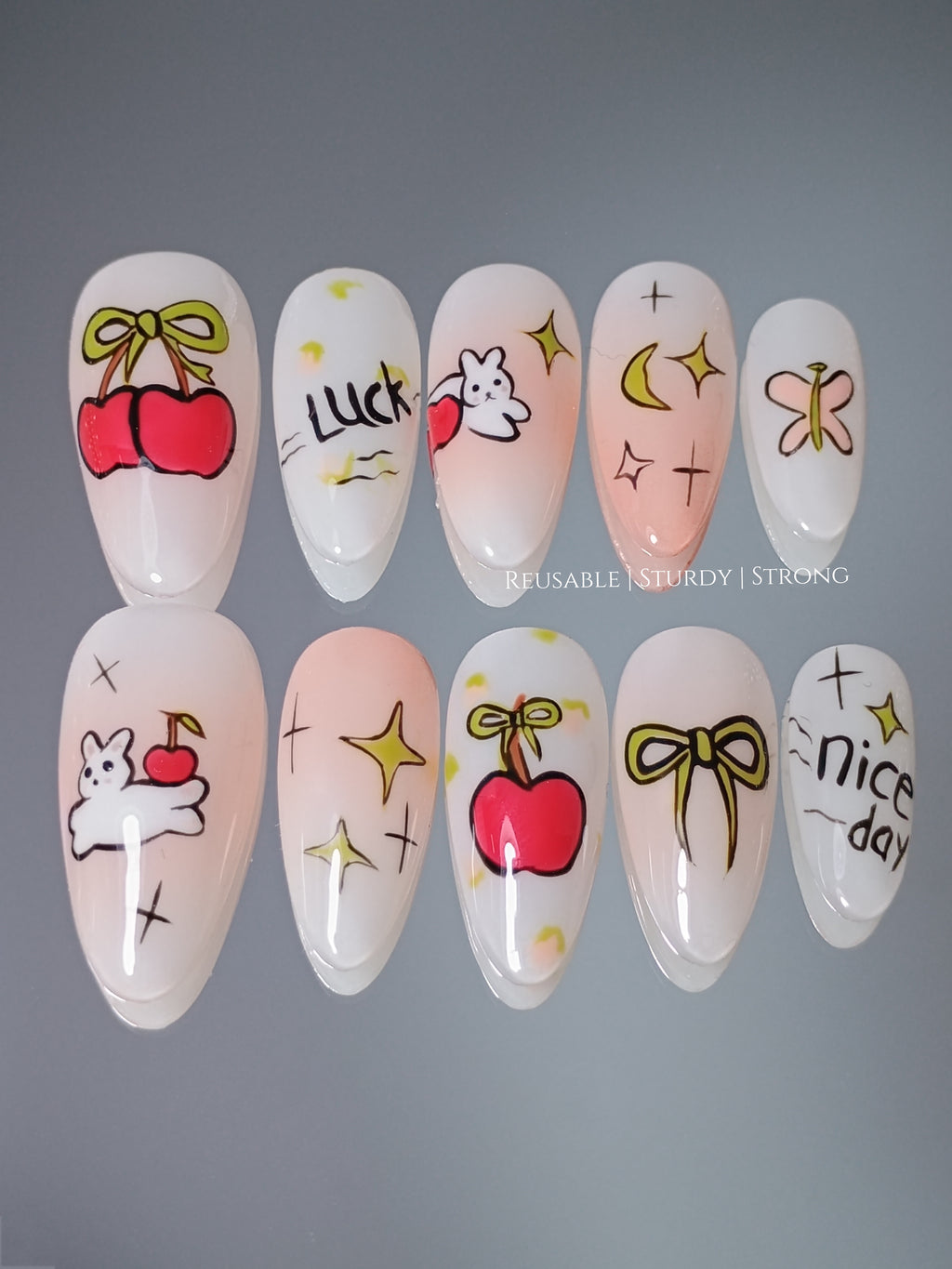 White Bunny Among The Cherry