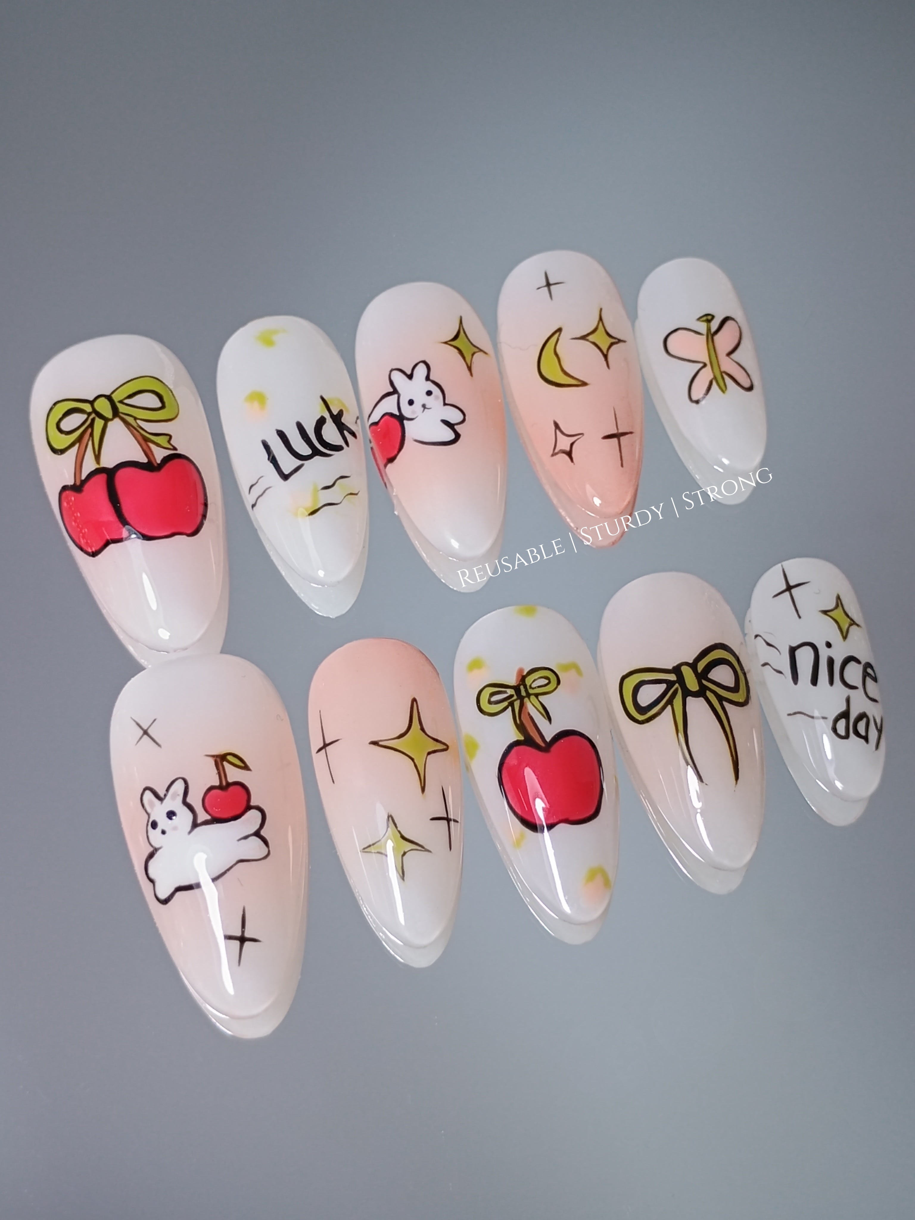 White Bunny Among The Cherry