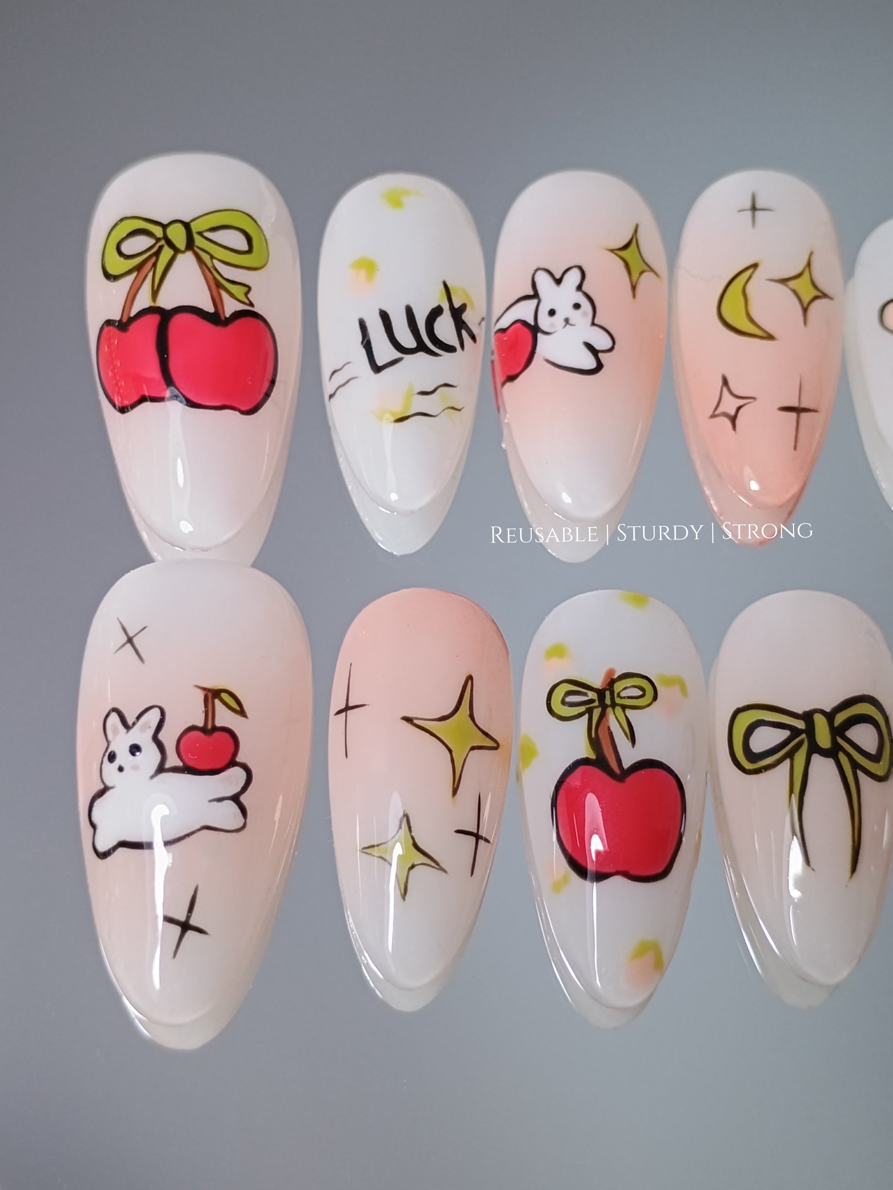 White Bunny Among The Cherry