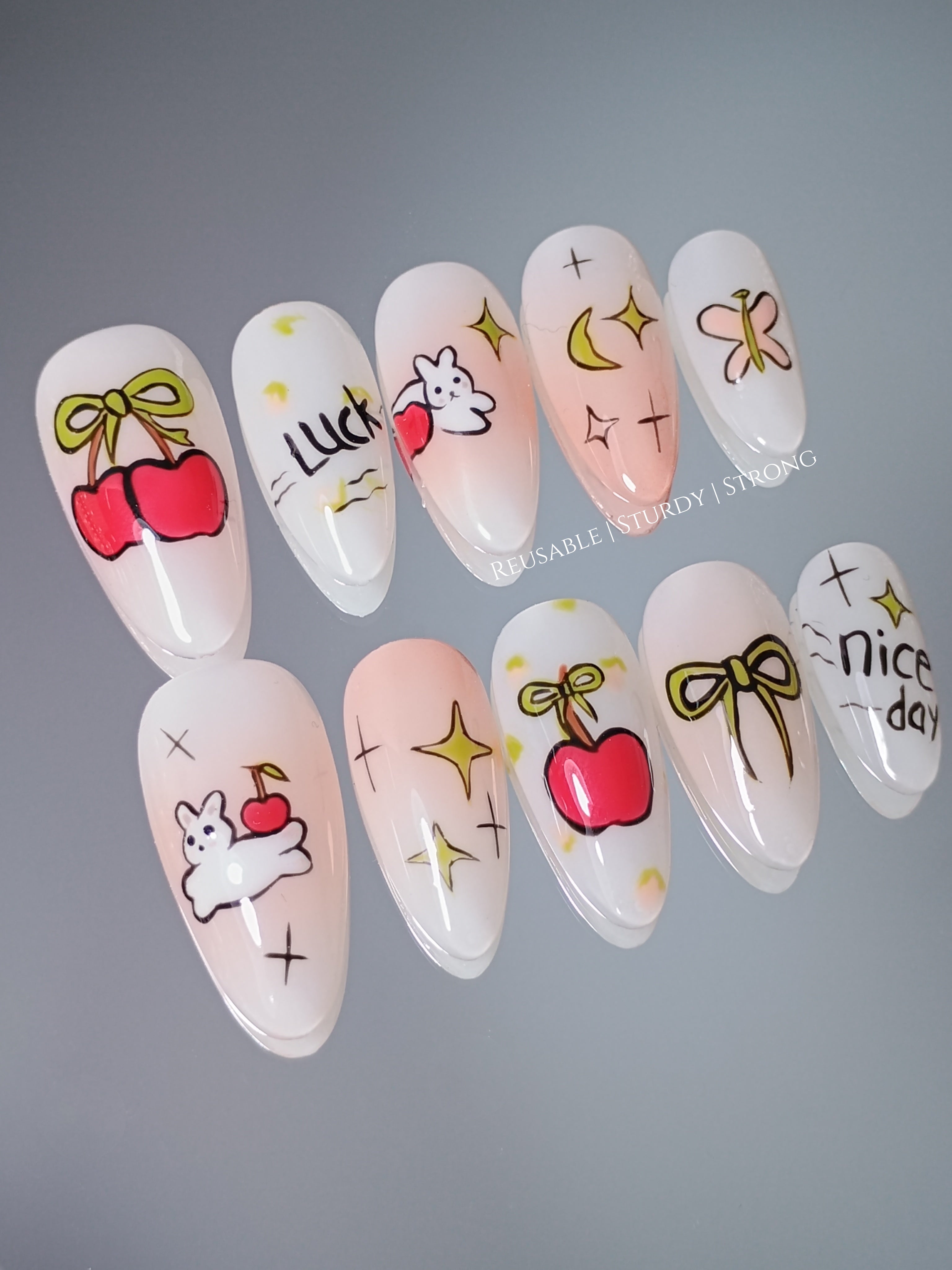 White Bunny Among The Cherry