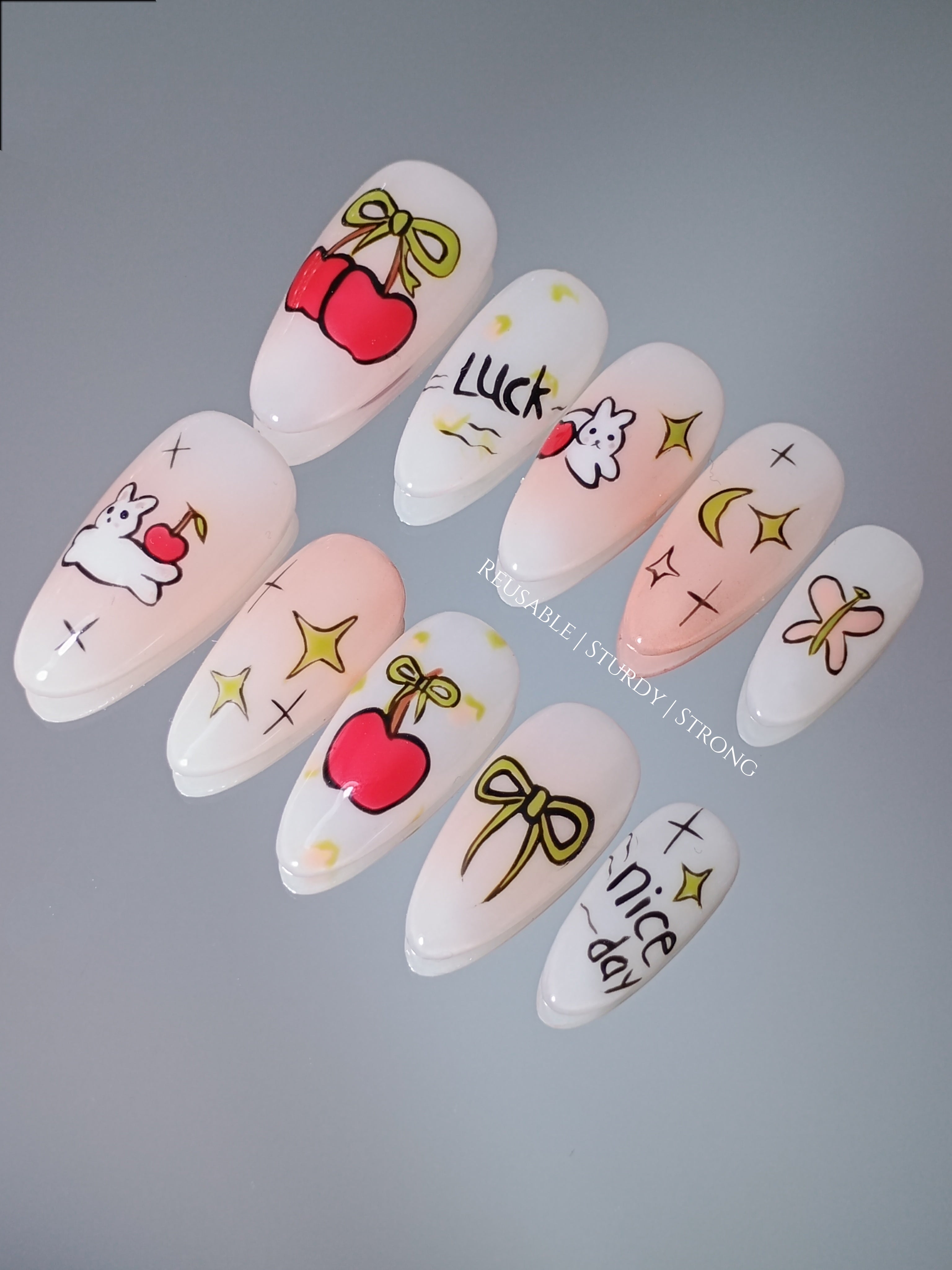 White Bunny Among The Cherry