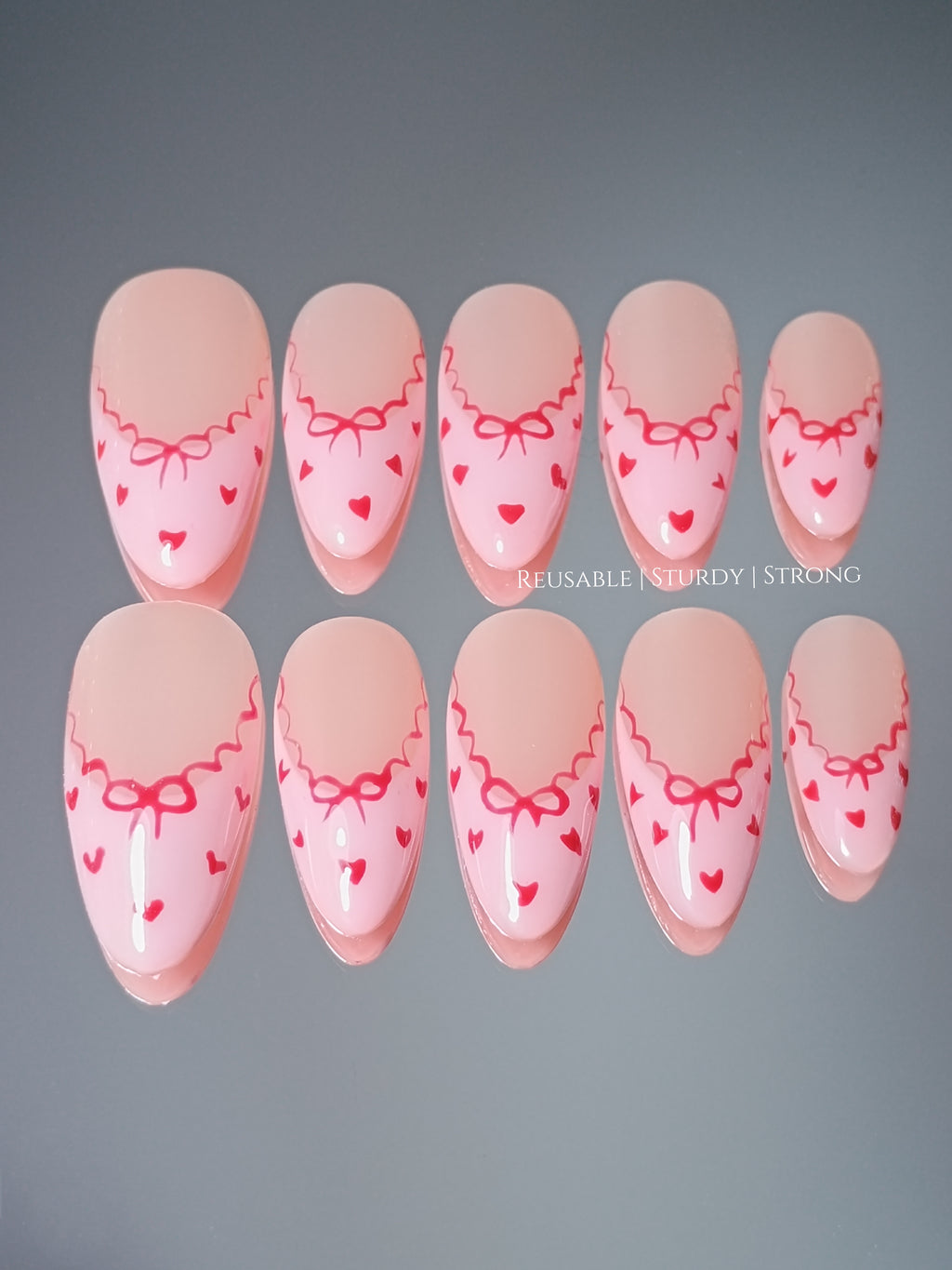 Little Hearts and Wavy French Tips