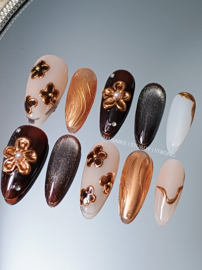 Gorgeous Bronze Metallic Flower