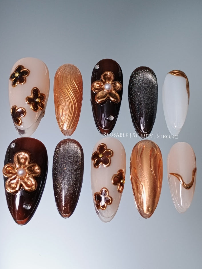 Gorgeous Bronze Metallic Flower