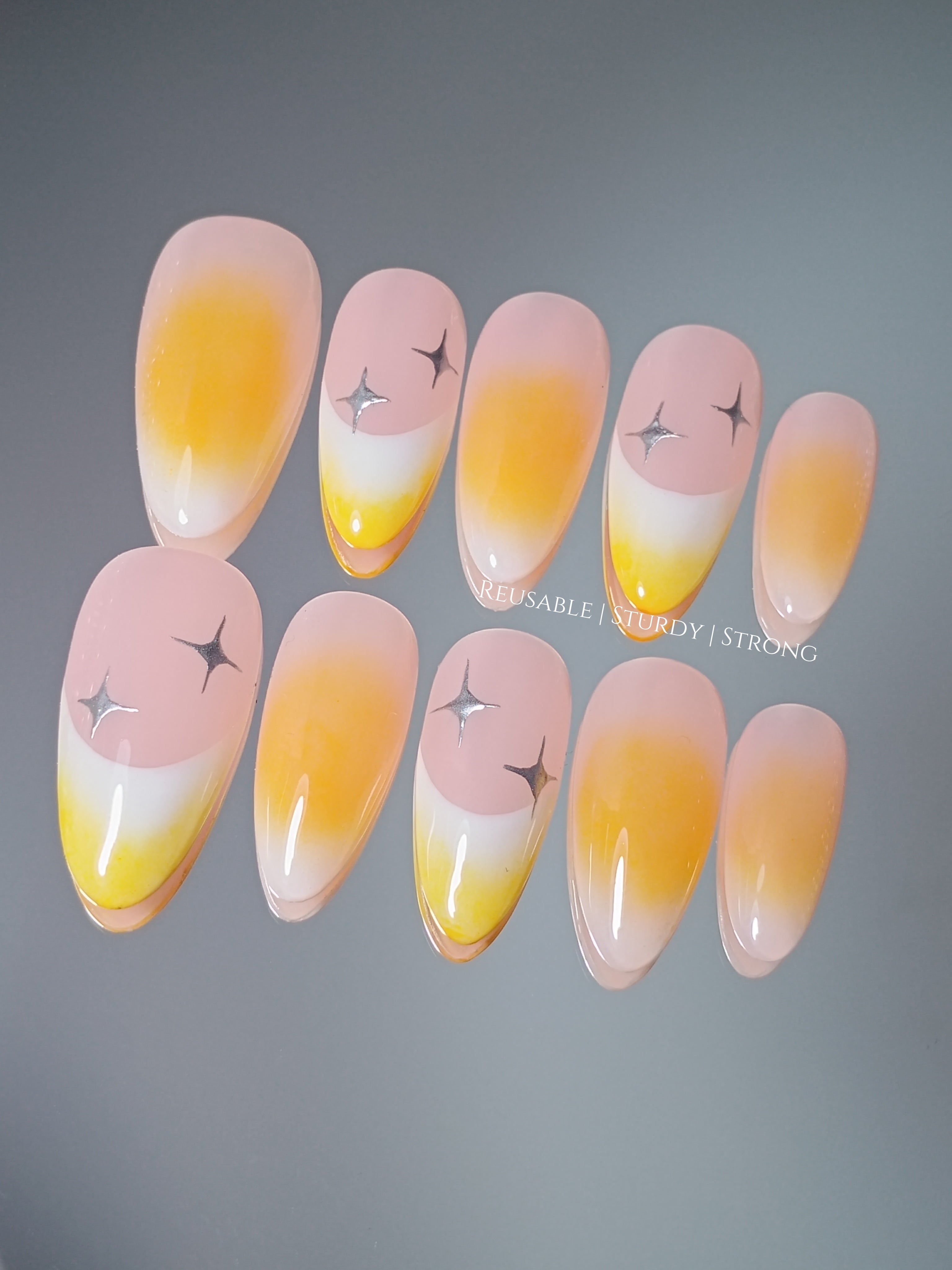 Mustard Yellow Blushed and Stars