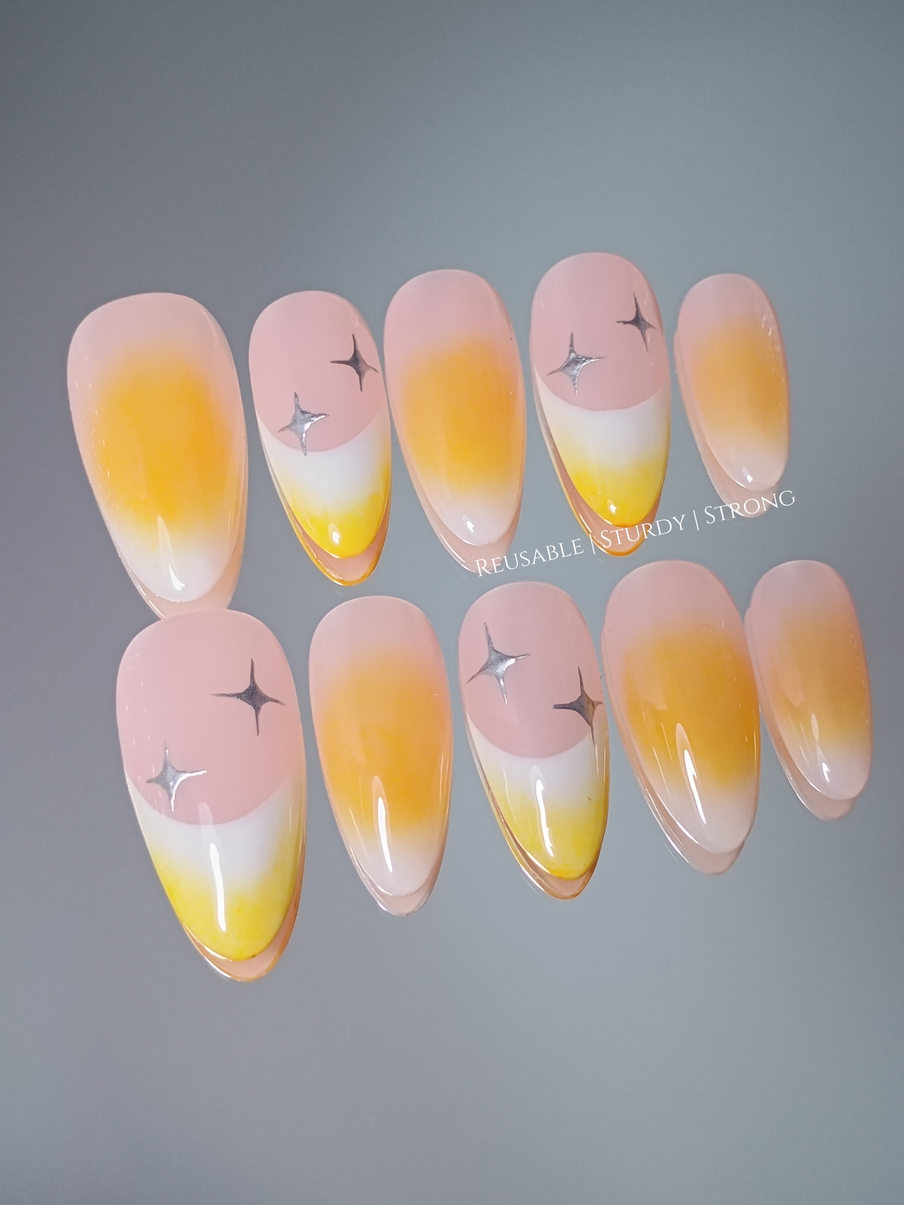 Mustard Yellow Blushed and Stars