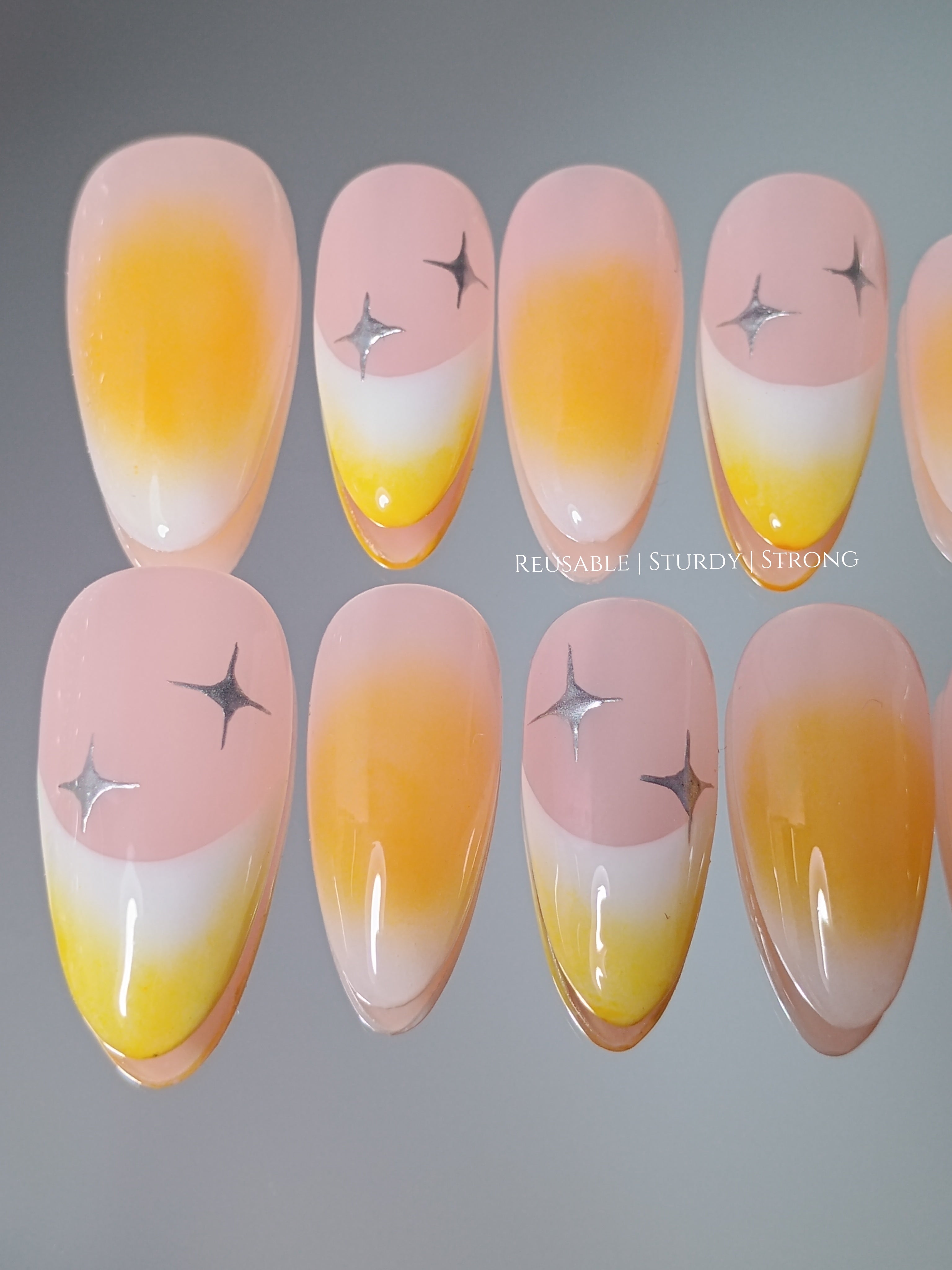 Mustard Yellow Blushed and Stars