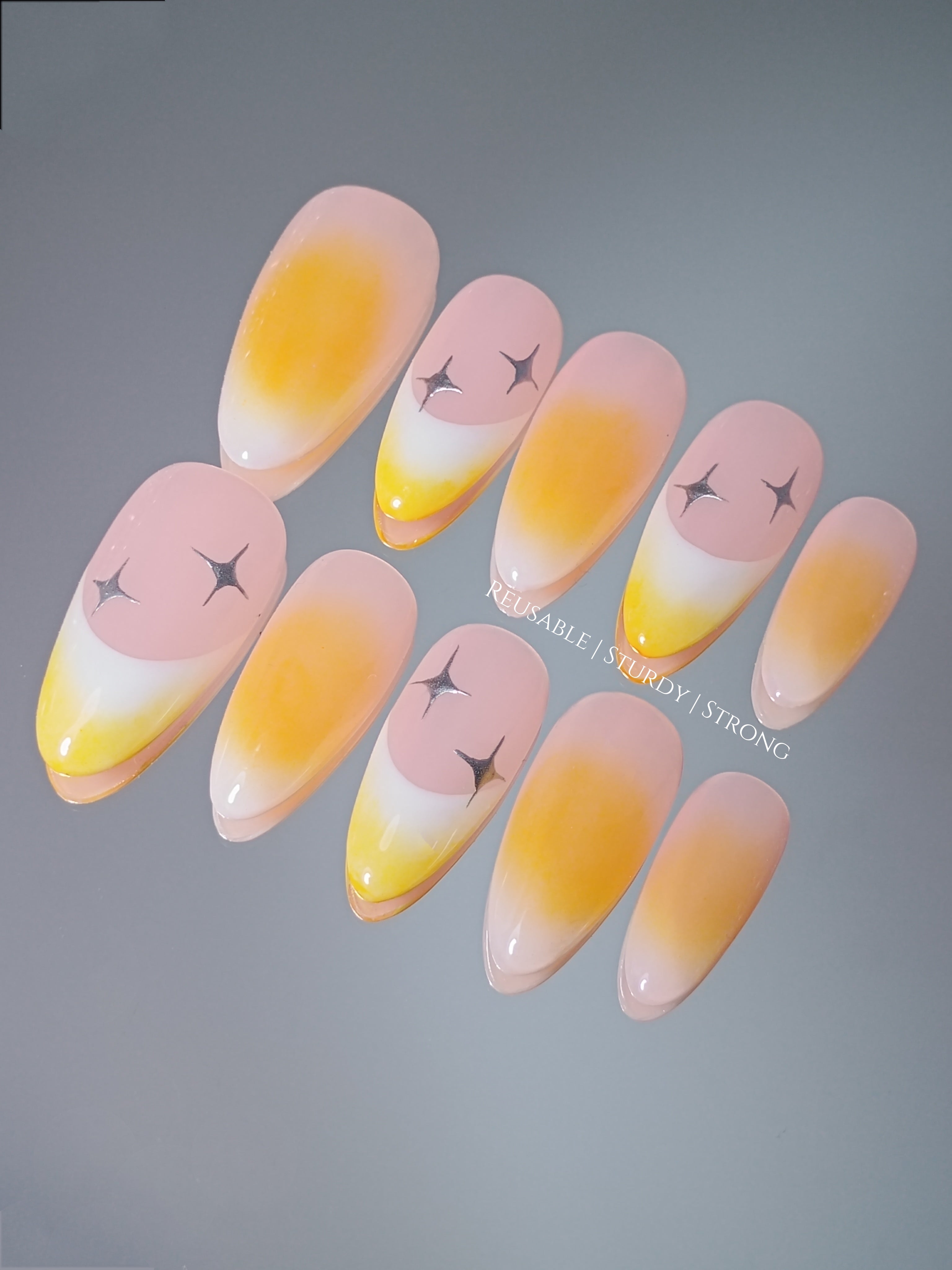 Mustard Yellow Blushed and Stars