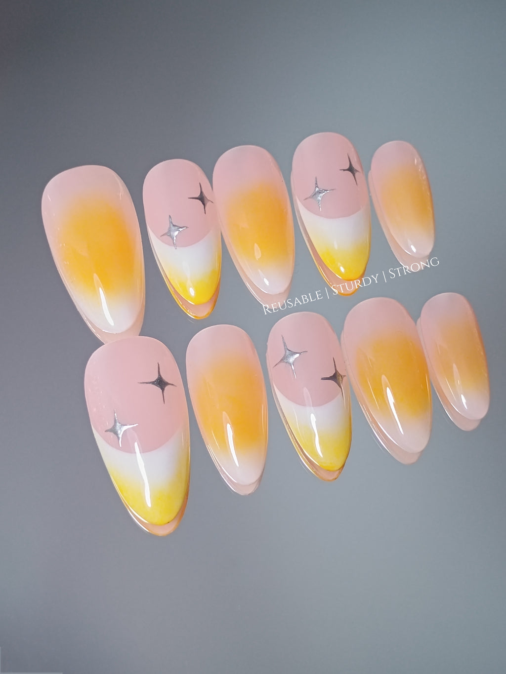 Mustard Yellow Blushed and Stars