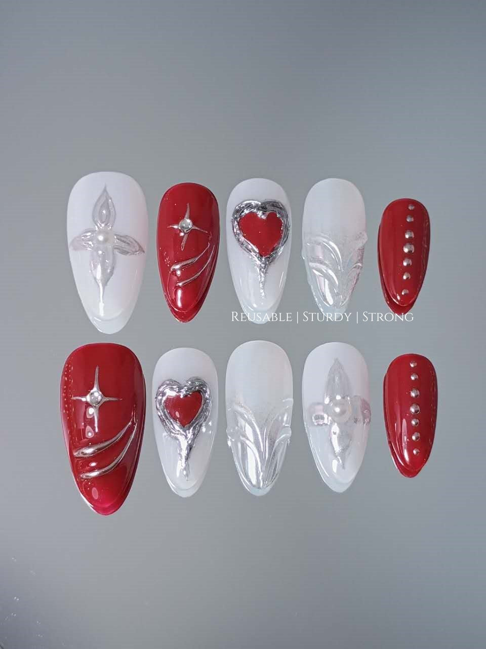 Handmade Gothic Dark Red Chrome