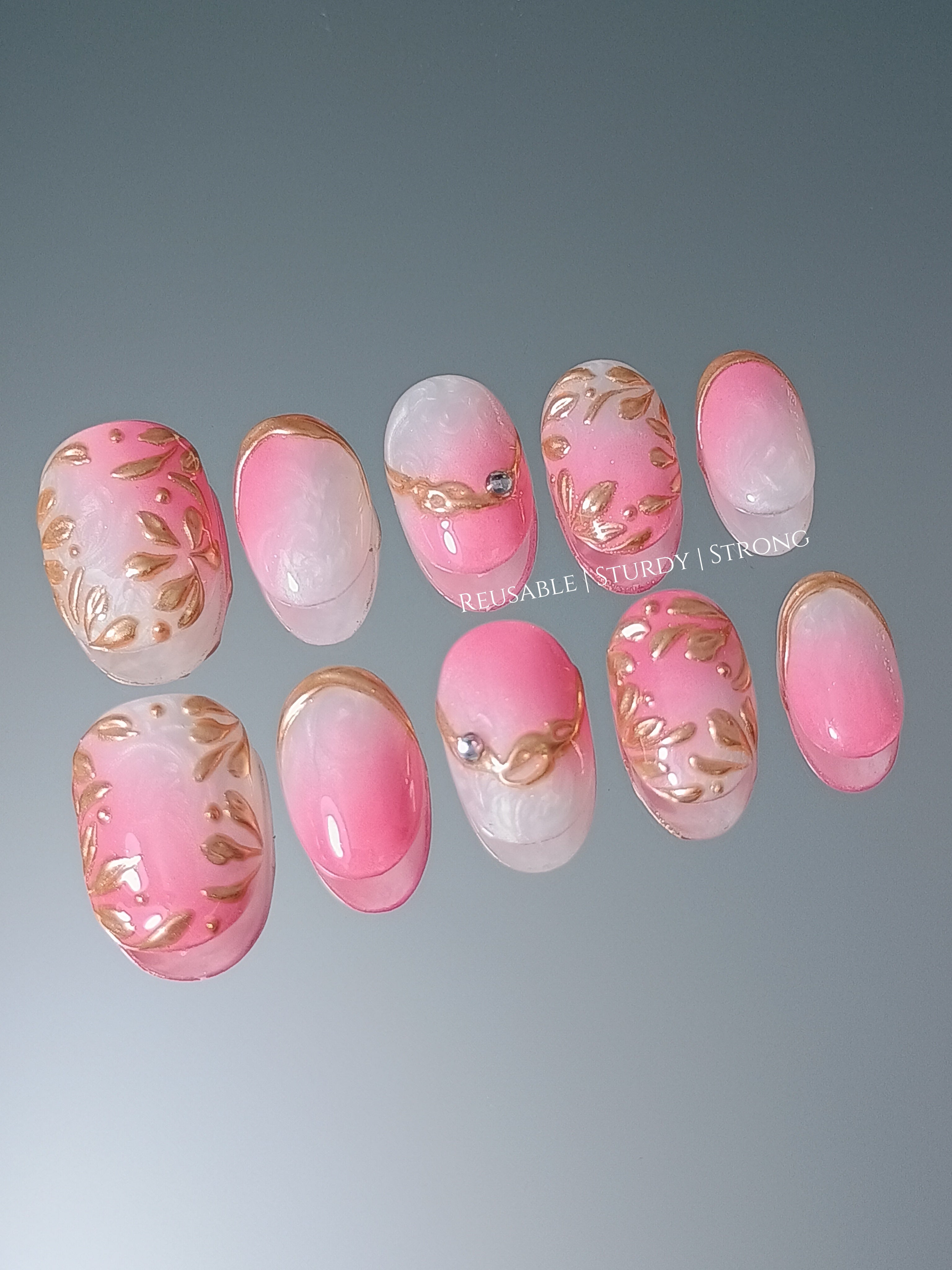 Extra Short) Femme Fatale | Blushed Ombre Golden Flower