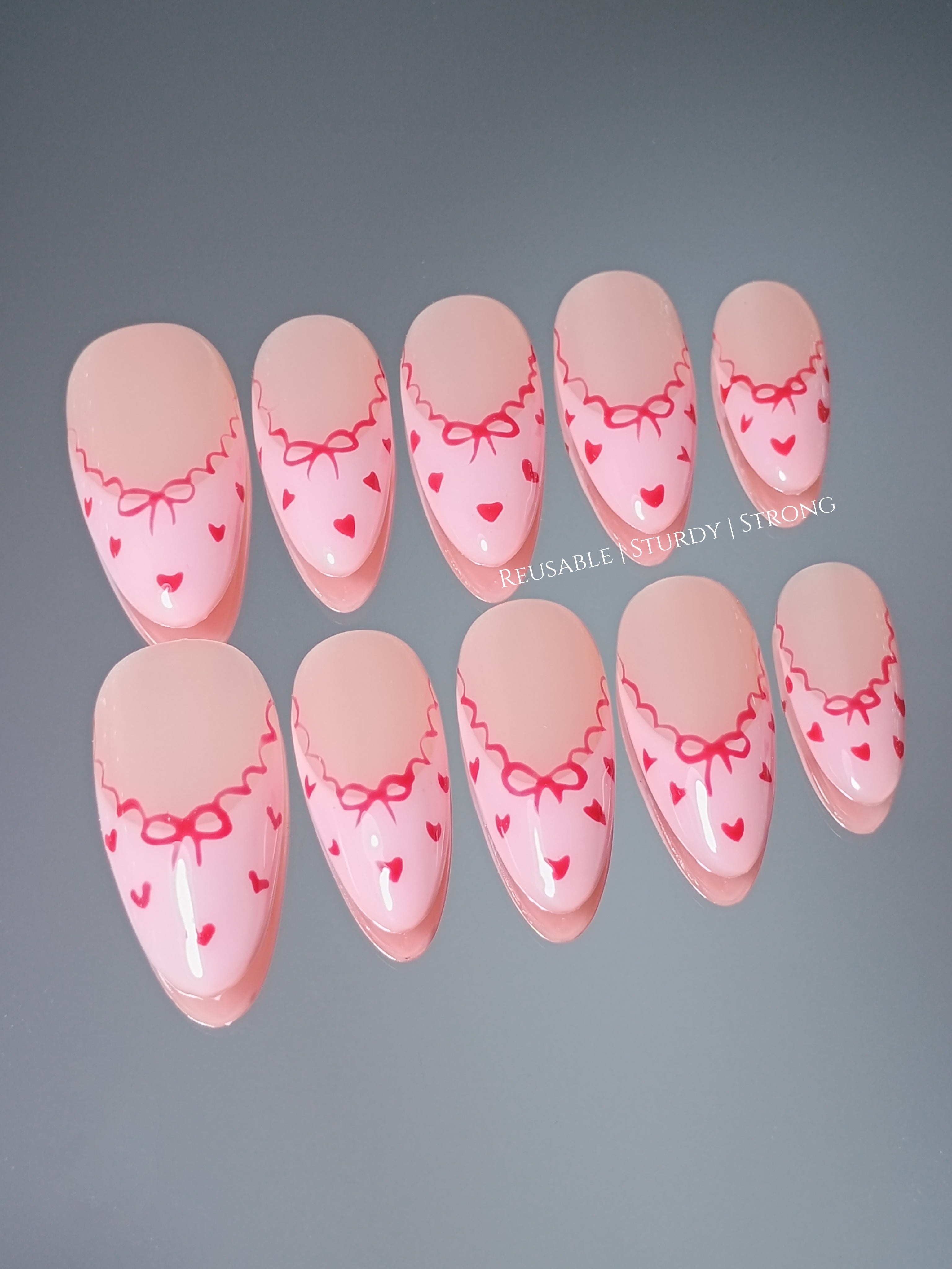 Little Hearts and Wavy French Tips
