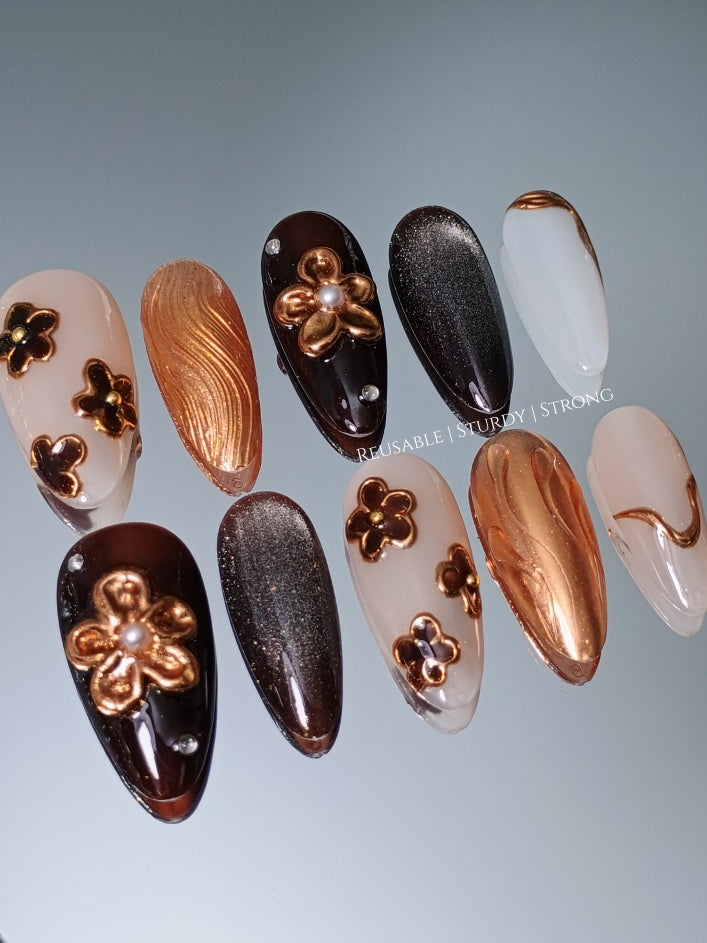 Gorgeous Bronze Metallic Flower